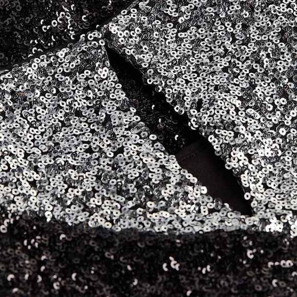 NWT Express Color Block Sequin Strong Shoulder Thong Bodysuit sz XXS - Picture 5 of 15